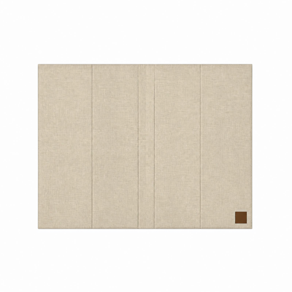 GU MODE 折りたたみプレイマット(リネンライク)ベージュの白背景商品画像