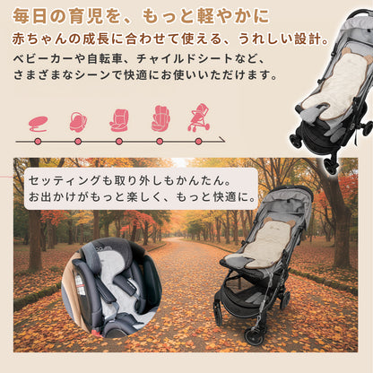 ベビーカーシート 防寒 ウォームアップ あったか ヒーター チャイルドシート対応 加熱  3段階温度 30-90分タイマー 自動温度キープ USB給電 手洗いOK すべり止め 33 61