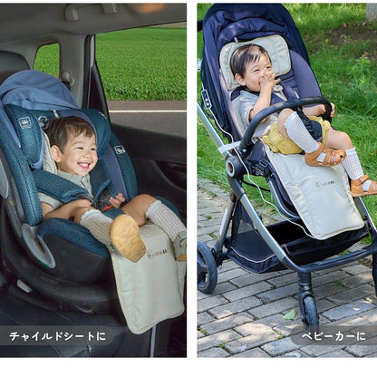 ベビーカーシート ファンシート 扇風機 冷感 足元防水 保冷剤ポケット付 暑対策 クールシート 保冷シート ファン付き チャイルドシート ベビー メッシュ シリコン アイスシート ひんやり 車内 GUMODE