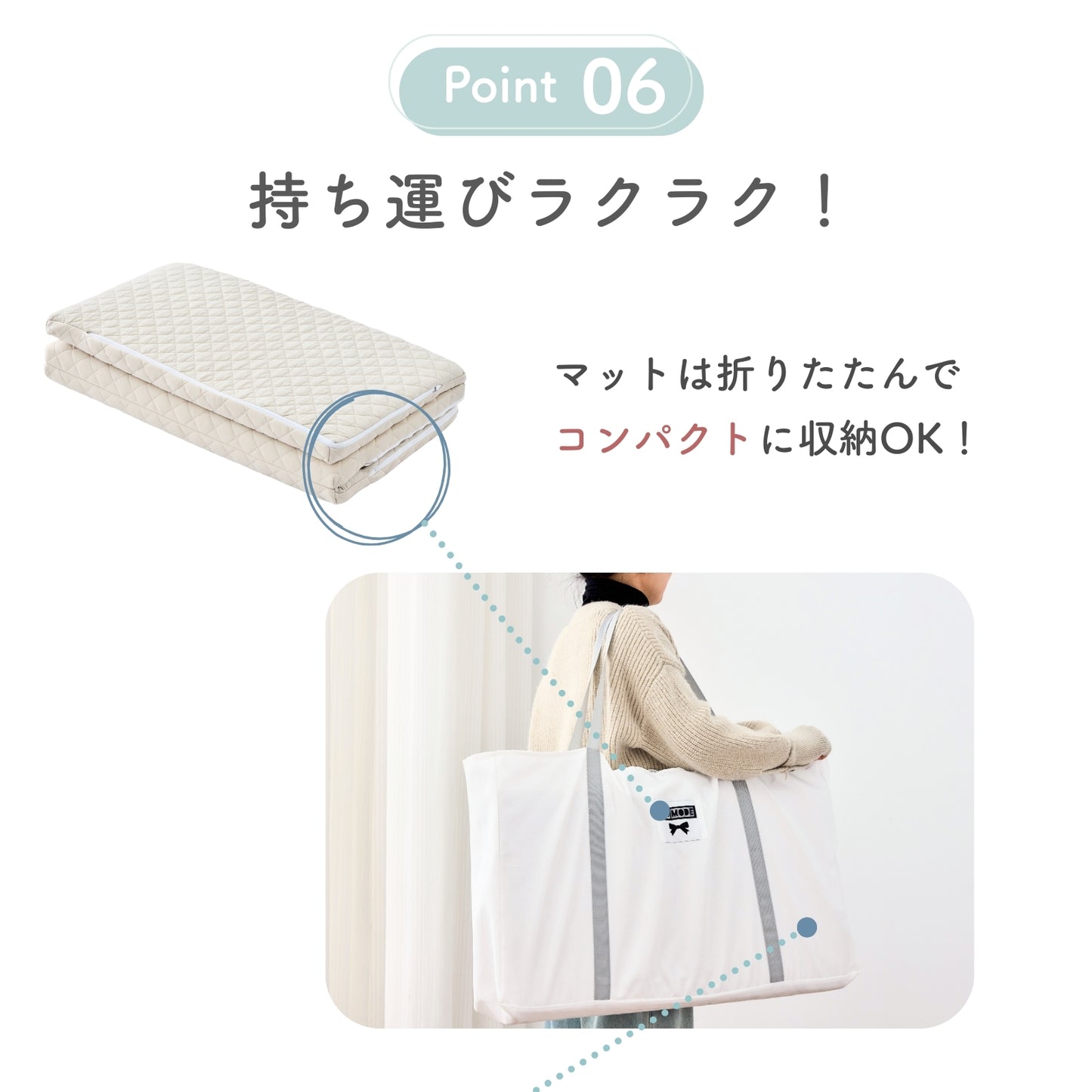 【国内検査済】ベビーマットレス 洗える 折りたたみ 2つ折り/3つ折り リバーシブル 冷感×コットン調 高反発 通気性 体圧分散 お昼寝マット 保育園 収納袋付き カバー洗濯OK 中材シャワー洗いOK 60×90 70×120 zmat01/02 GUMODE