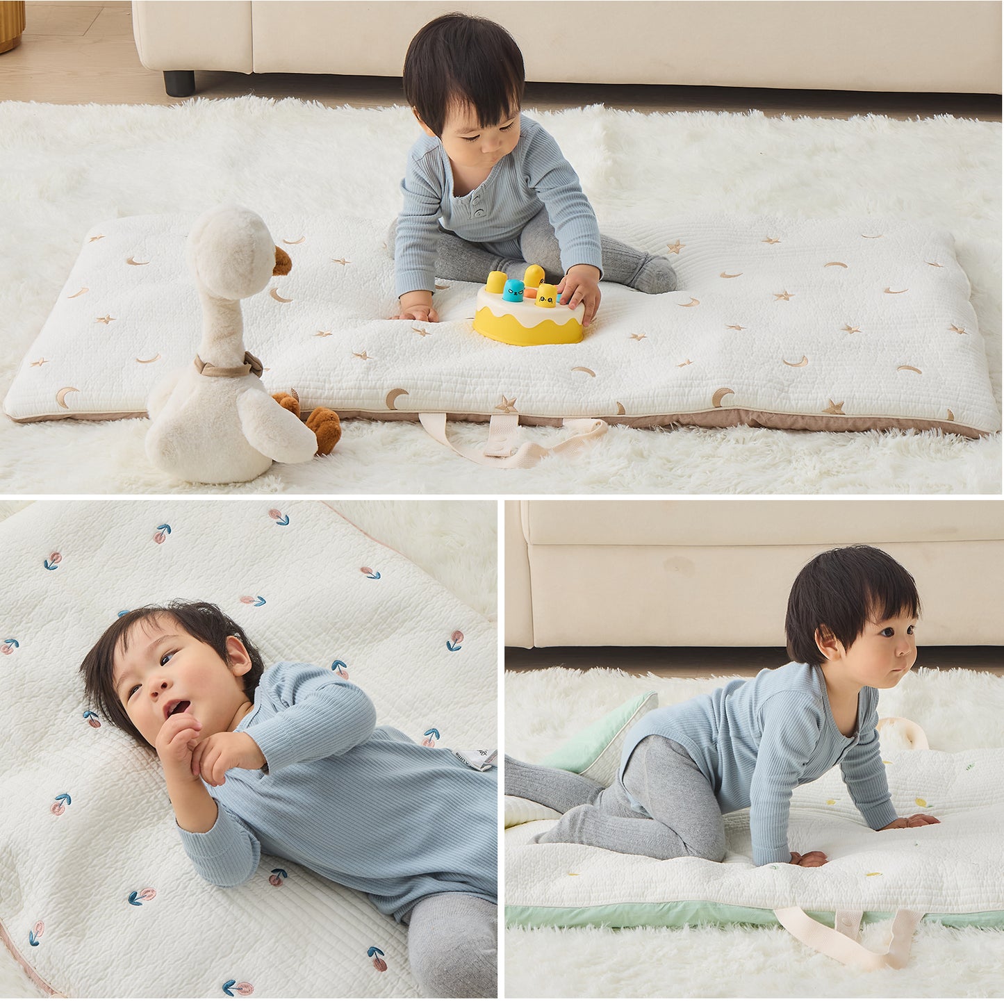 お昼寝マット GU MODE  イブル （120×70cm／収納袋付き）