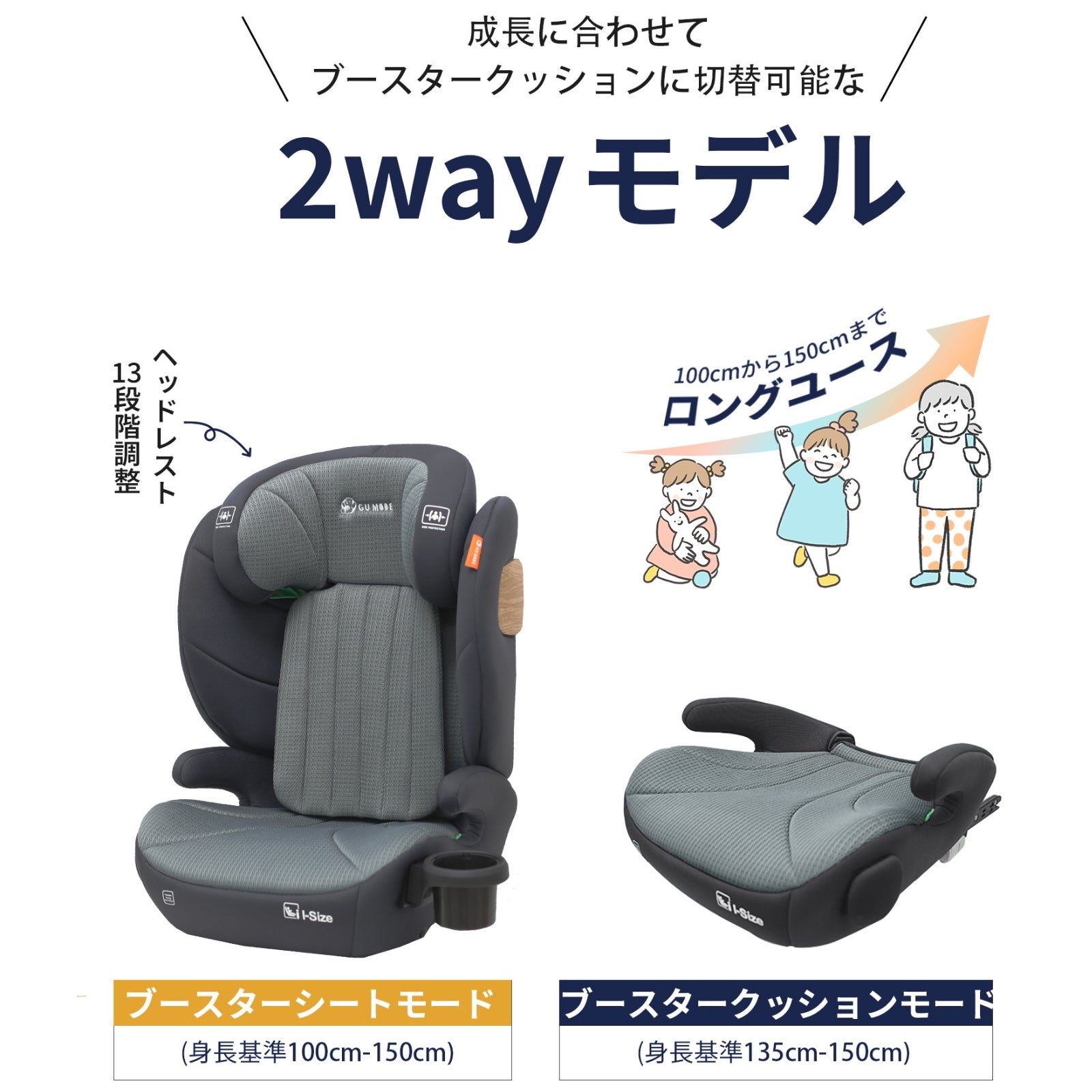 ジュニアシートの使用イメージ