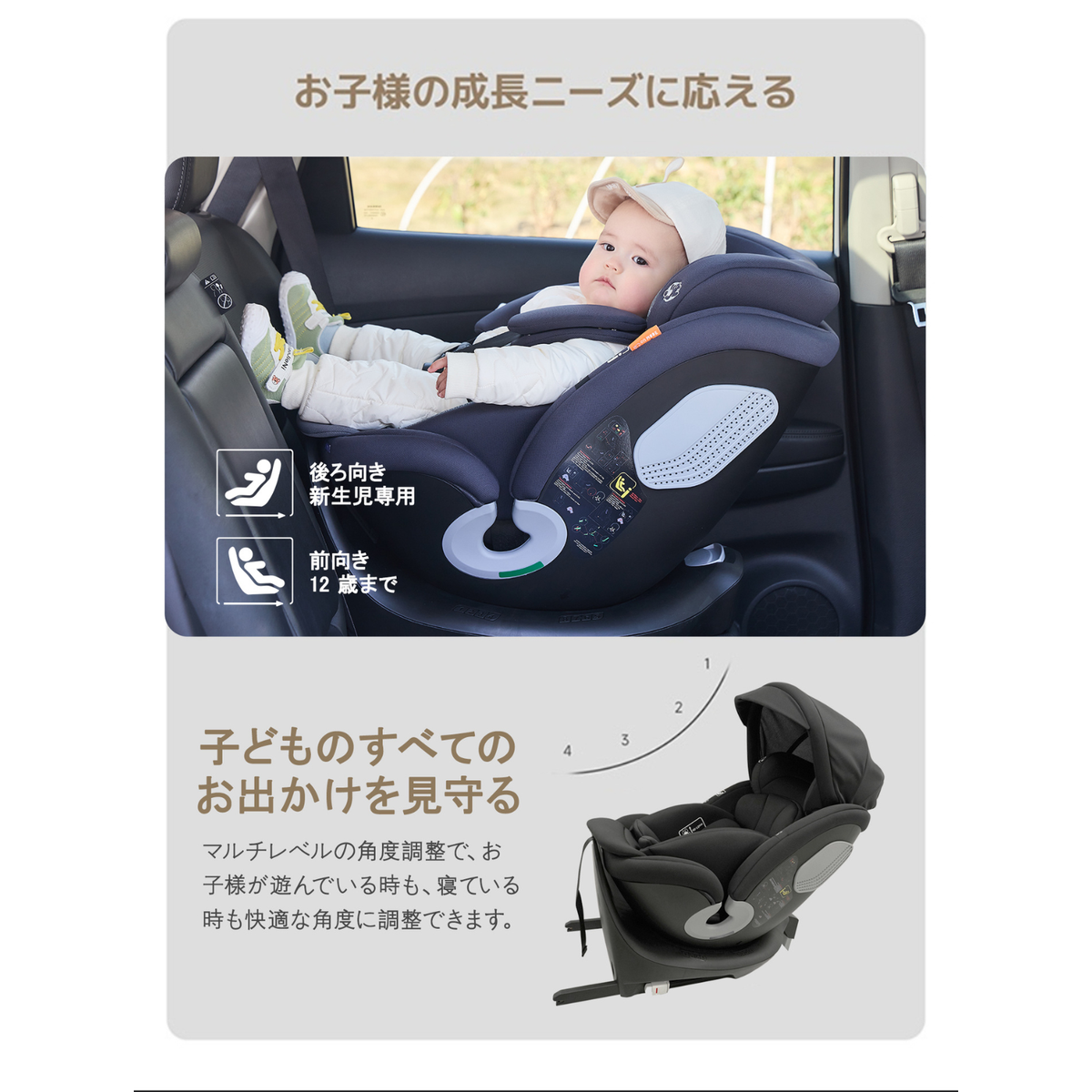 成長段階に合わせた使用モード