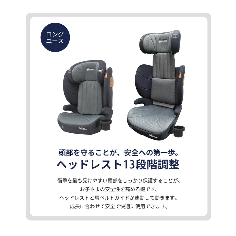 13段階ヘッドレスト調整のイメージ