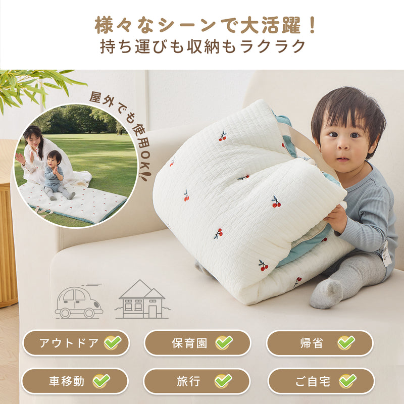 お出かけや園用にも使いやすいお昼寝マット