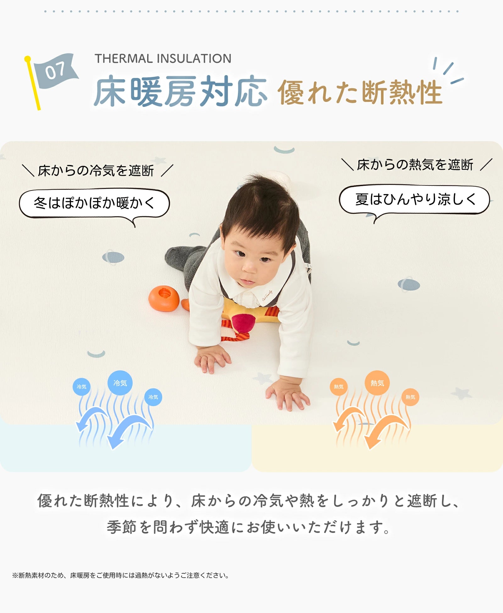 床暖房対応の説明