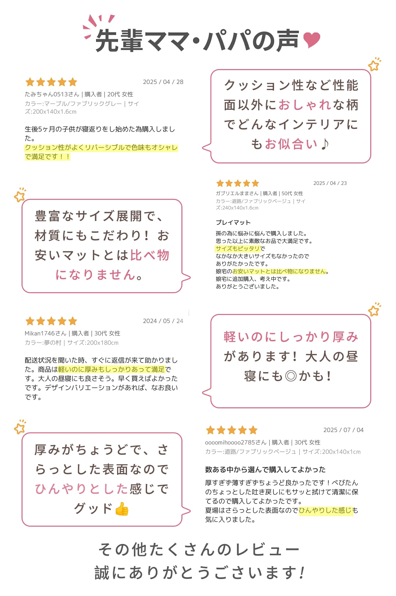 購入者レビューの紹介