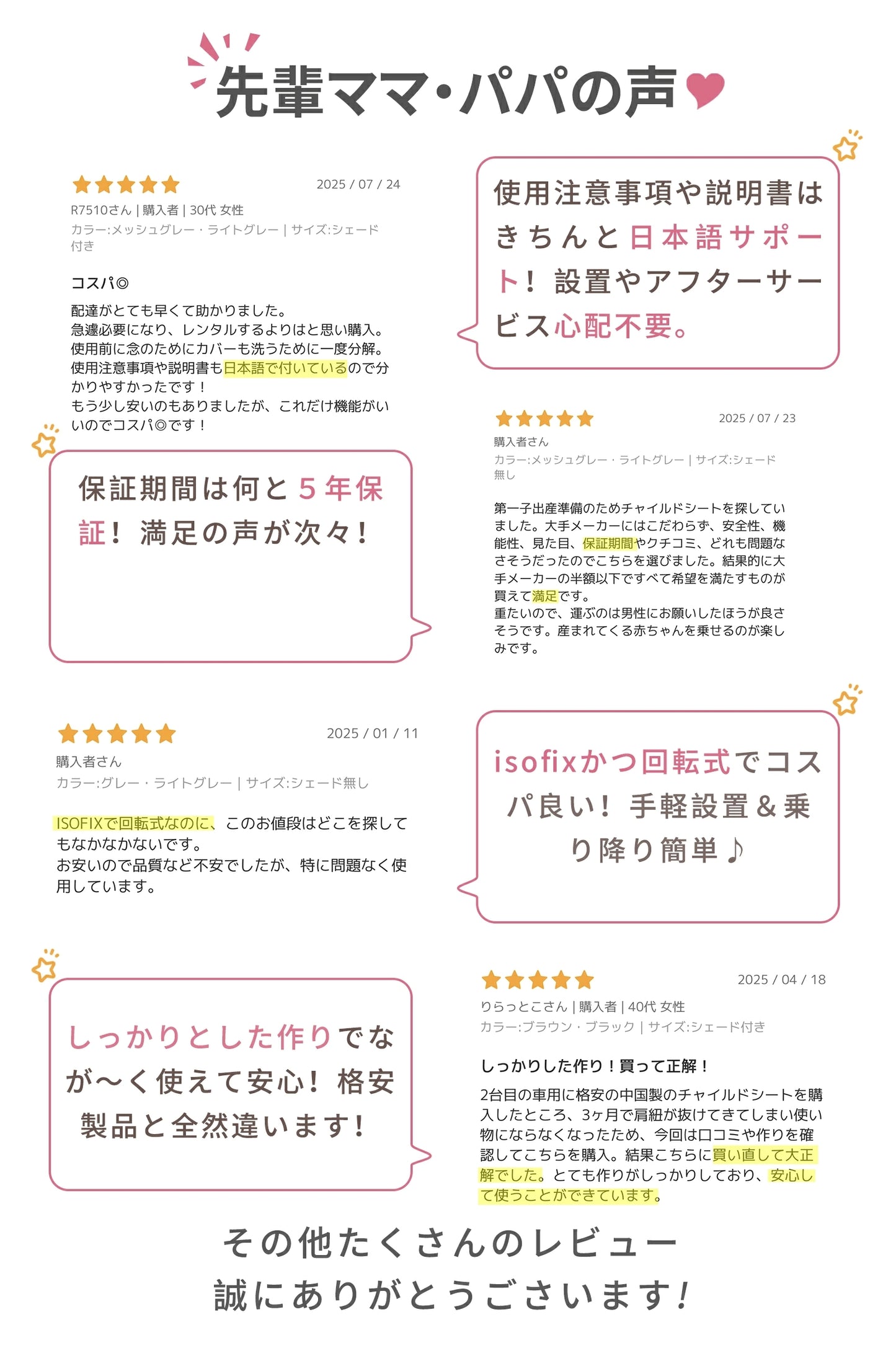 【R129適合】チャイルドシート 360°回転式  ISOFIX対応 3WAY 新生児～12歳頃 40～150cm リクライニング ロングユース ジュニアシート サポートレッグ付き メモリーフォームヘッドレスト 取付簡単 5年保証 GU MODE