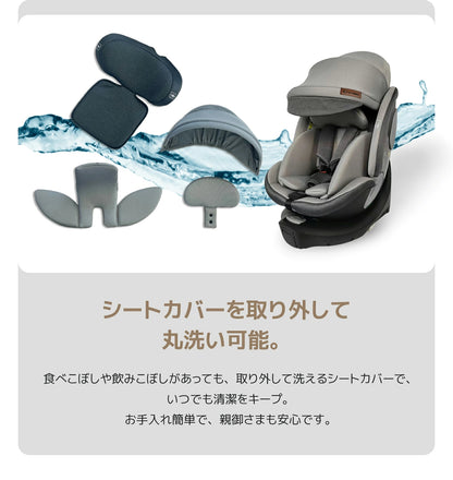 【R129適合】チャイルドシート 360°回転式  ISOFIX対応 3WAY 新生児～12歳頃 40～150cm リクライニング ロングユース ジュニアシート サポートレッグ付き メモリーフォームヘッドレスト 取付簡単 5年保証 GU MODE