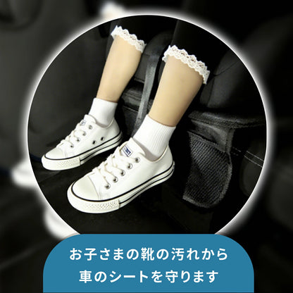 チャイルドシート保護マット 車 シート 保護 クッション 極厚 10mm 滑り止め ズレ防止 羽根付き PUレザー オックスフオード 通気性 撥水 防水 カーシート ジュニアシート ISOFIX対応 収納 折りたたみ GU MODE