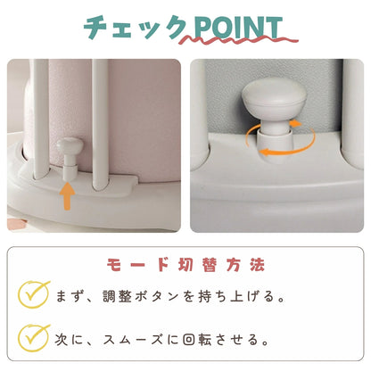 ベビーチェア  99.9％抗菌 JIS規格適合 クッション テーブル付き ハイチェア ローチェア テーブルチェア バスチェア ブースターシート キャスター付き 赤ちゃん椅子 離乳食 多機能 脱出防止 GUMODE