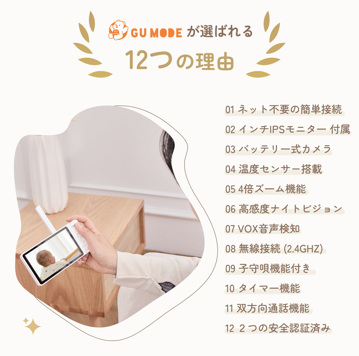 GU MODEベビーモニターが選ばれる理由