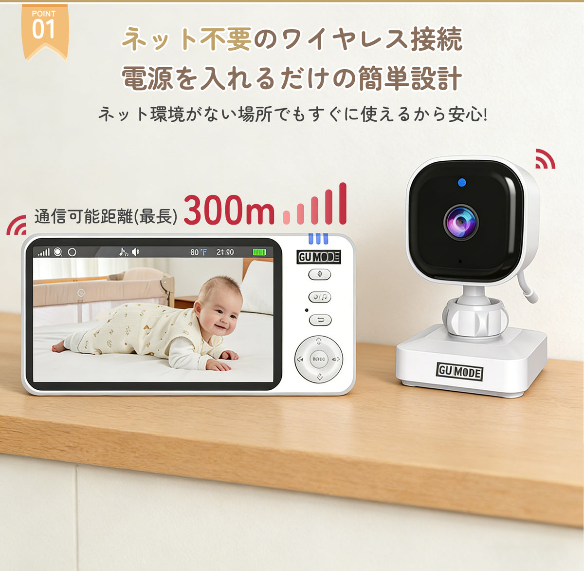 Wi-Fi不要のワイヤレス接続イメージ