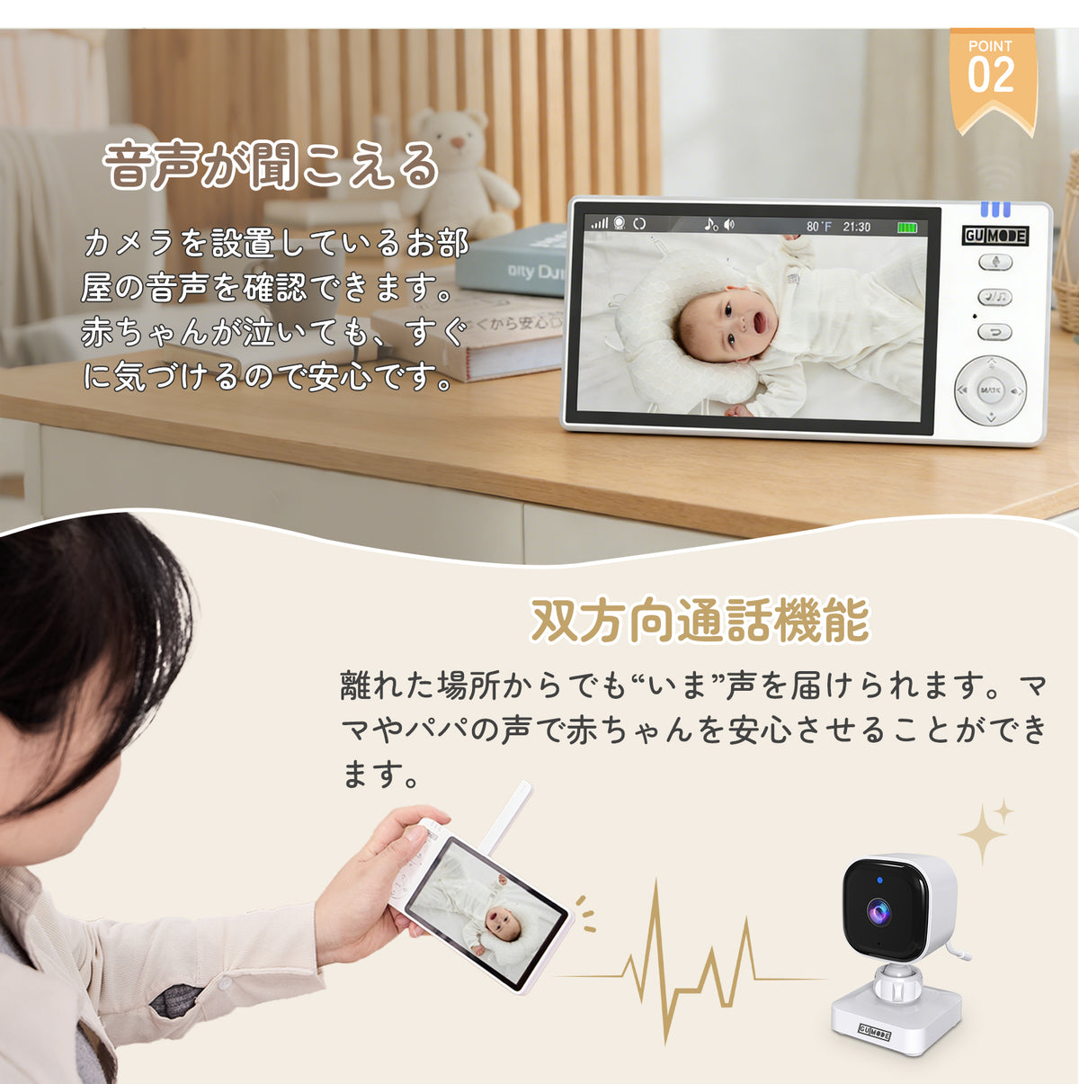 音声確認と双方向通話機能のイメージ