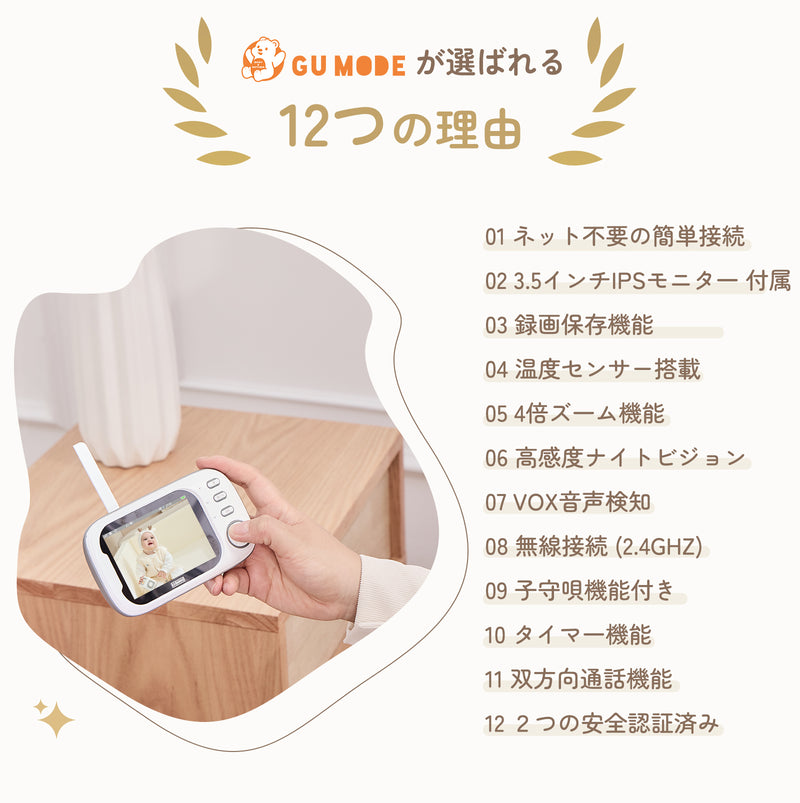 GU MODEベビーモニターが選ばれる理由