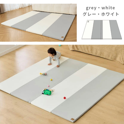 プレイマット 折りたたみ 持ち手付き ベビーマット シームレス  赤ちゃん 床暖房対応 サークルマット 防水防音  厚み4cm クッションマット 厚手 70 120 140 180  200 GU MODE