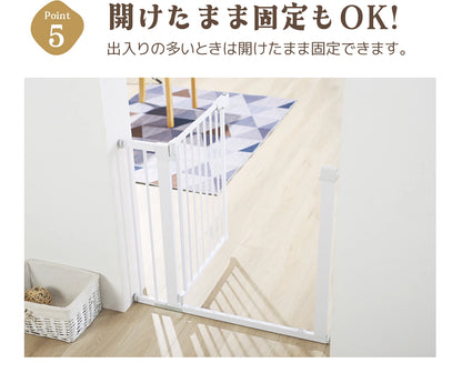 ペットゲート 階段上 階段 キッチン ペット ゲート セーフティゲート ドア付き 段差解消スロープ付 ワイド 自立式 ワンちゃん 動物 取付簡単 置くだけ  安全柵 幅68-96cm