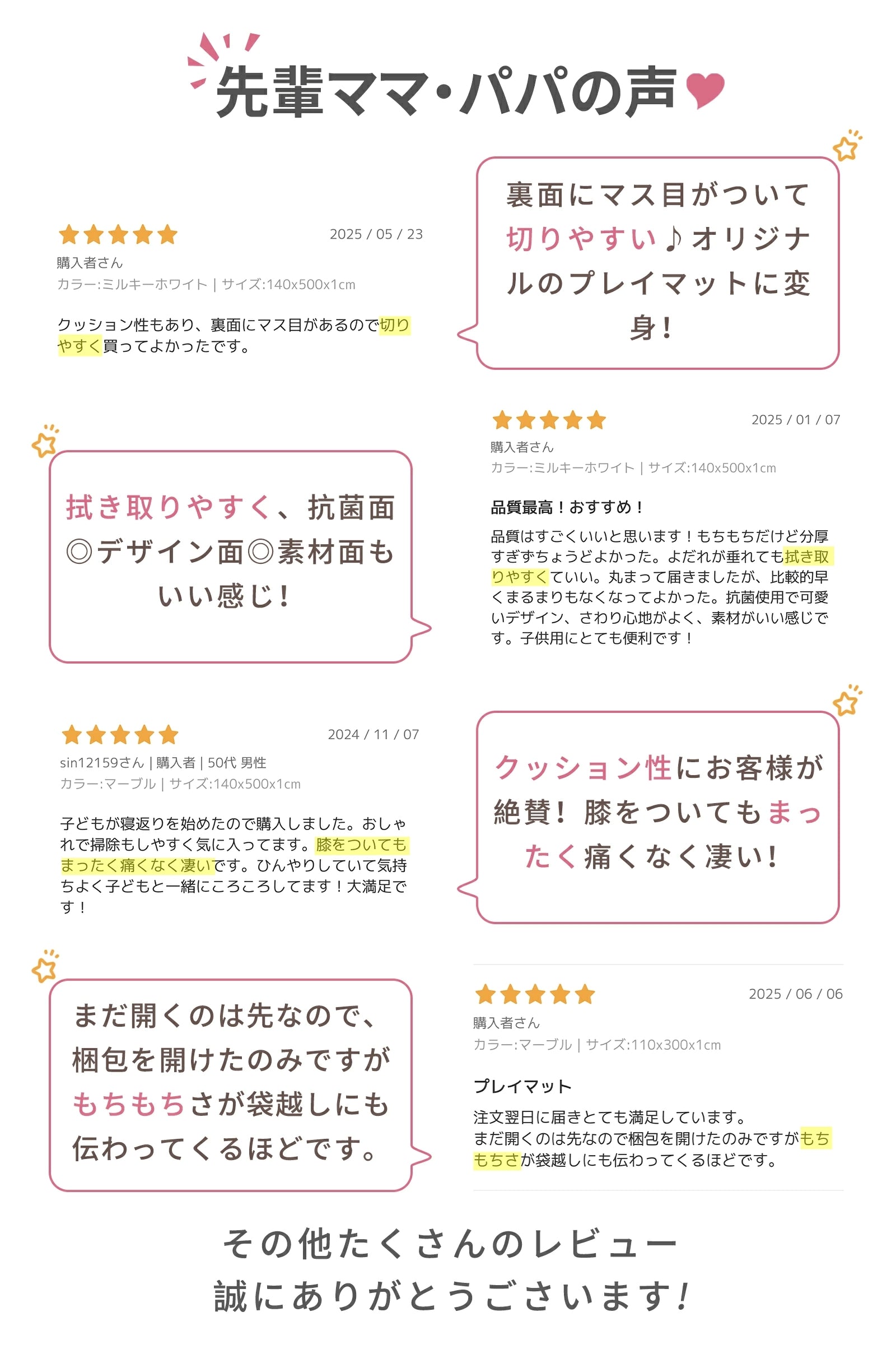 購入者レビューの紹介