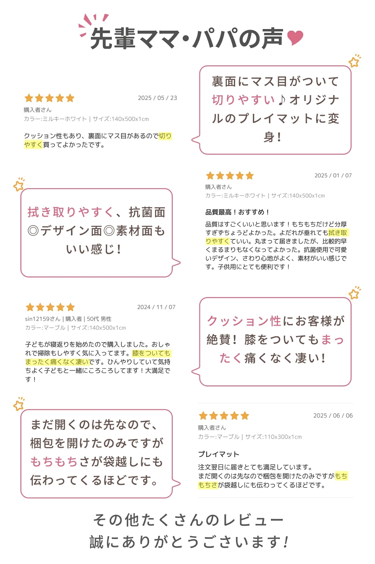 購入者レビューの紹介