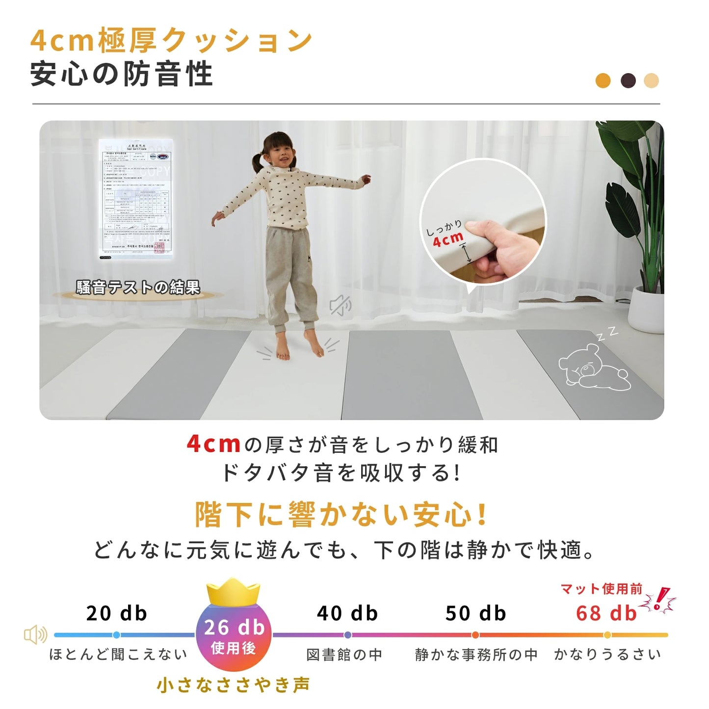 サークルマット ベビーサークル 折りたたみ 6way プレイマット 抗菌 ベッド ベビーマット 床暖房対応 防水 クッションマット 厚手 プレイヤード コンパクト  ベビー 124×130×40cm