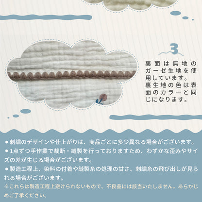 ガーゼケット ガーゼブランケット 綿100% 6重 2重 2枚セット おくるみ ベビー 出産祝い ギフト 春夏秋冬 オールシーズン 洗える 大判 ピコレース シェルステッチ  GUMODE