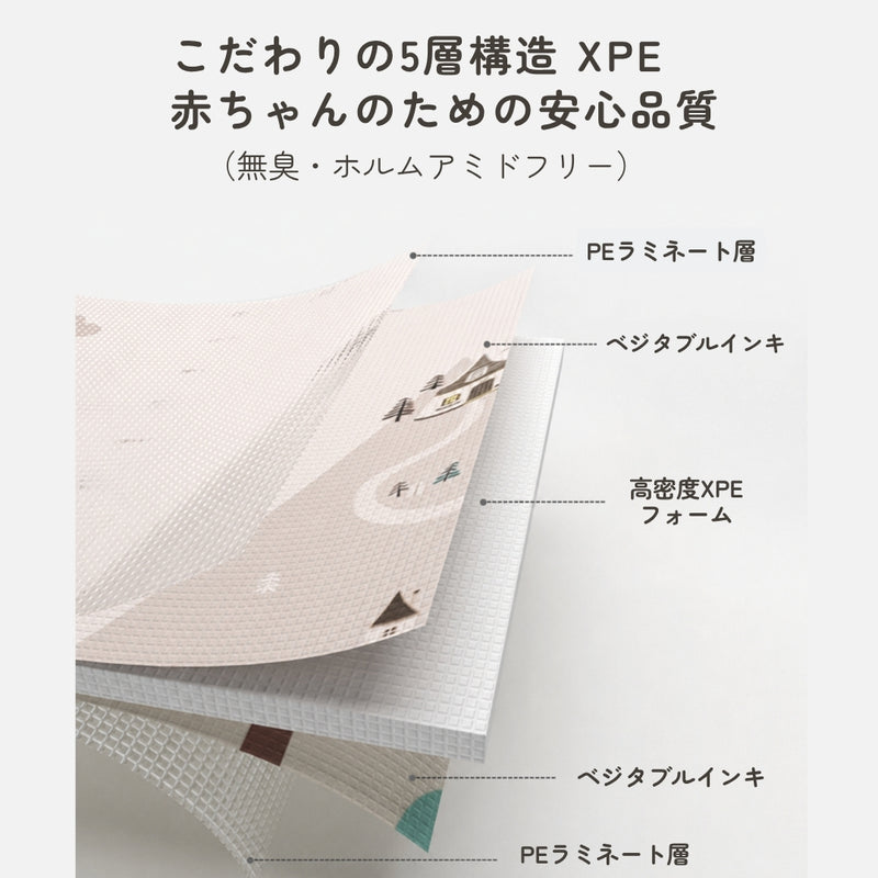 XPEプレイマットの5層構造